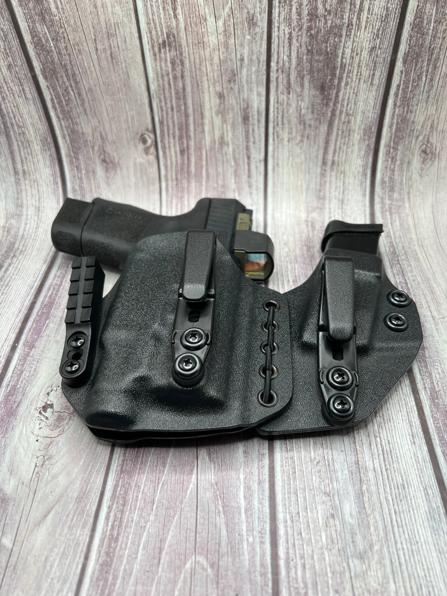 Light Bearing AIWB Holster for Canik METE MC9 Pistol. Appendix Inside the Waistband