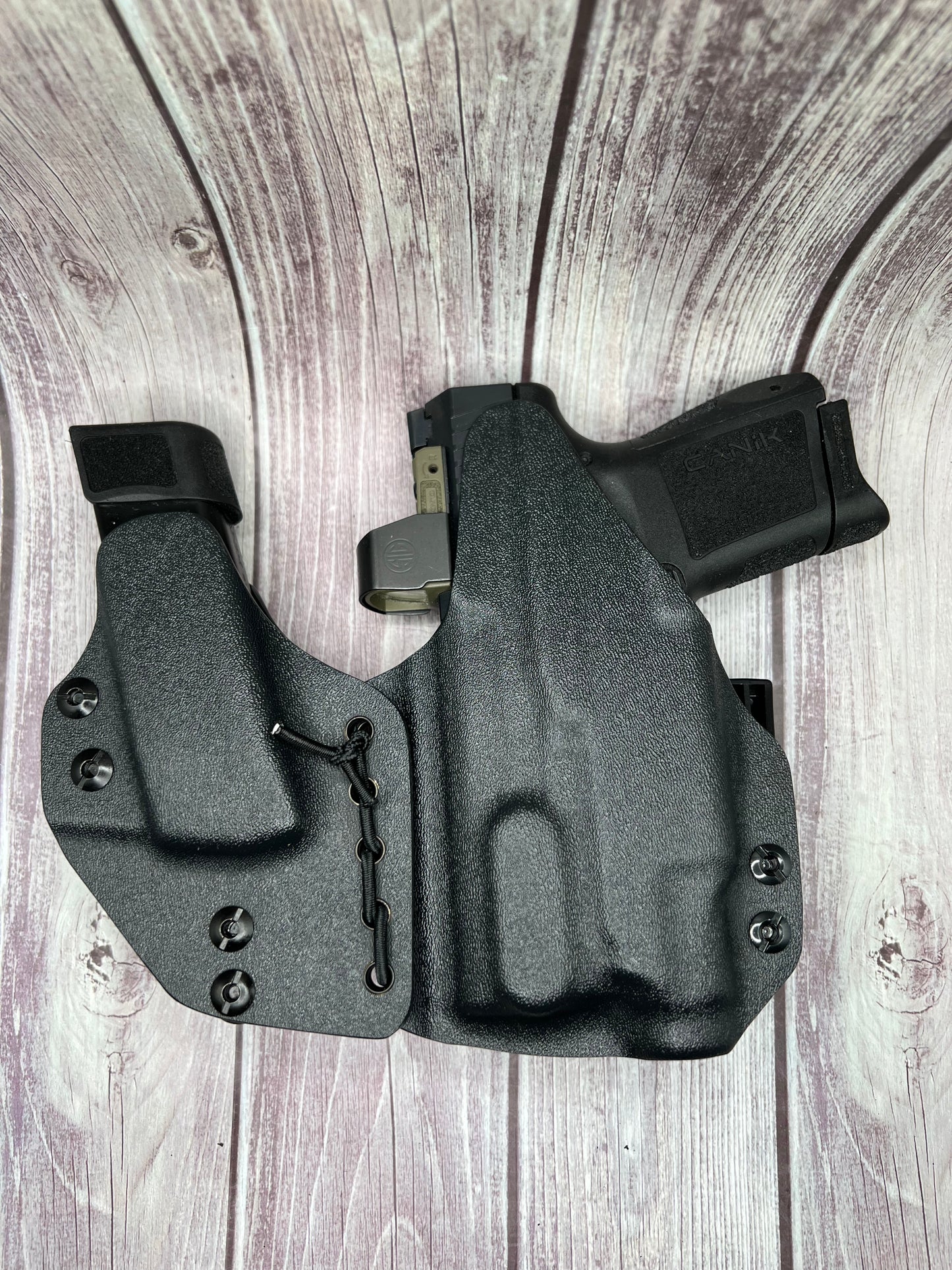 Light Bearing AIWB Holster for Canik METE MC9 Pistol. Appendix Inside the Waistband