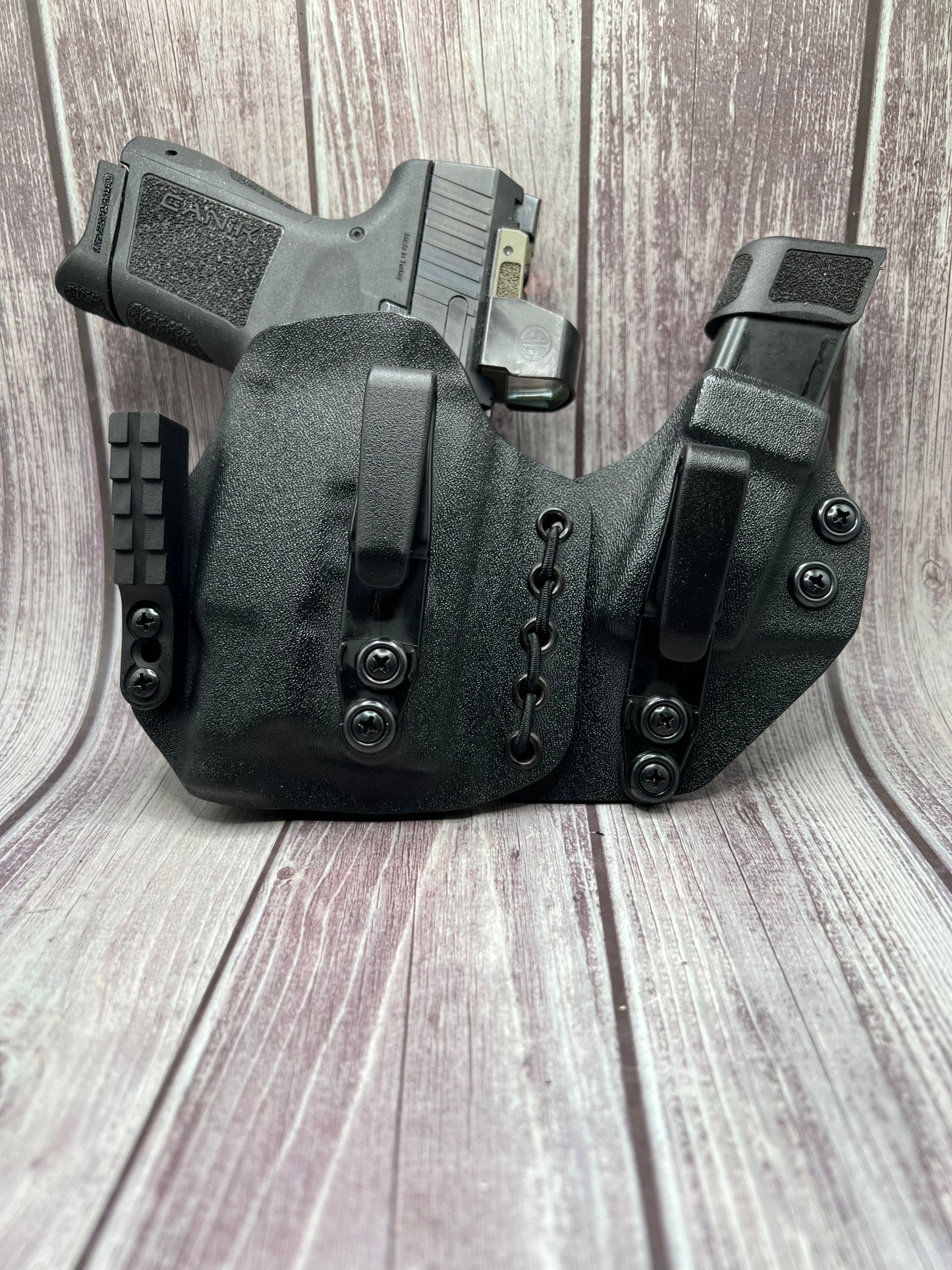 Light Bearing AIWB Holster for Canik METE MC9 Pistol. Appendix Inside the Waistband