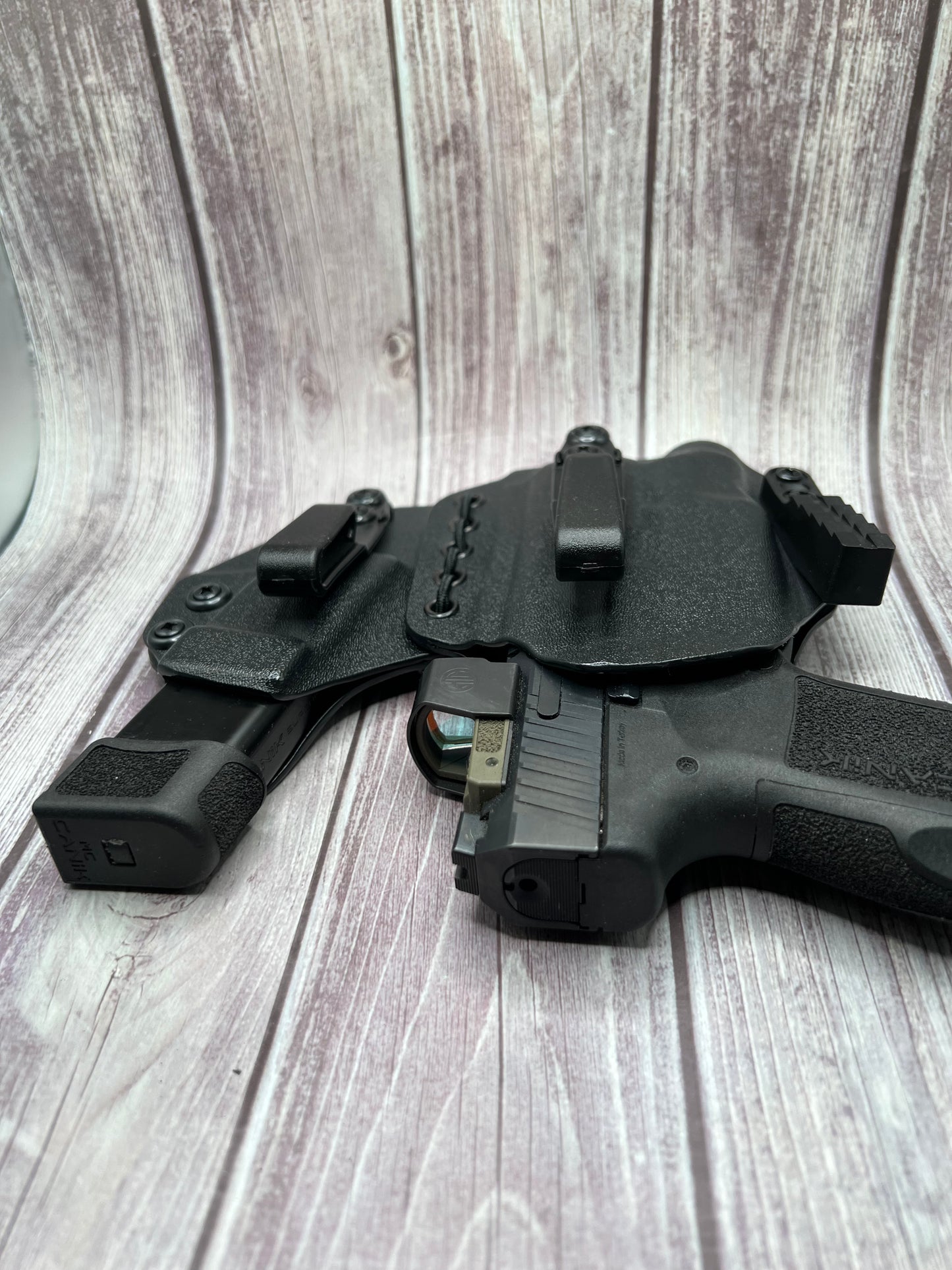 Light Bearing AIWB Holster for Canik METE MC9 Pistol. Appendix Inside the Waistband