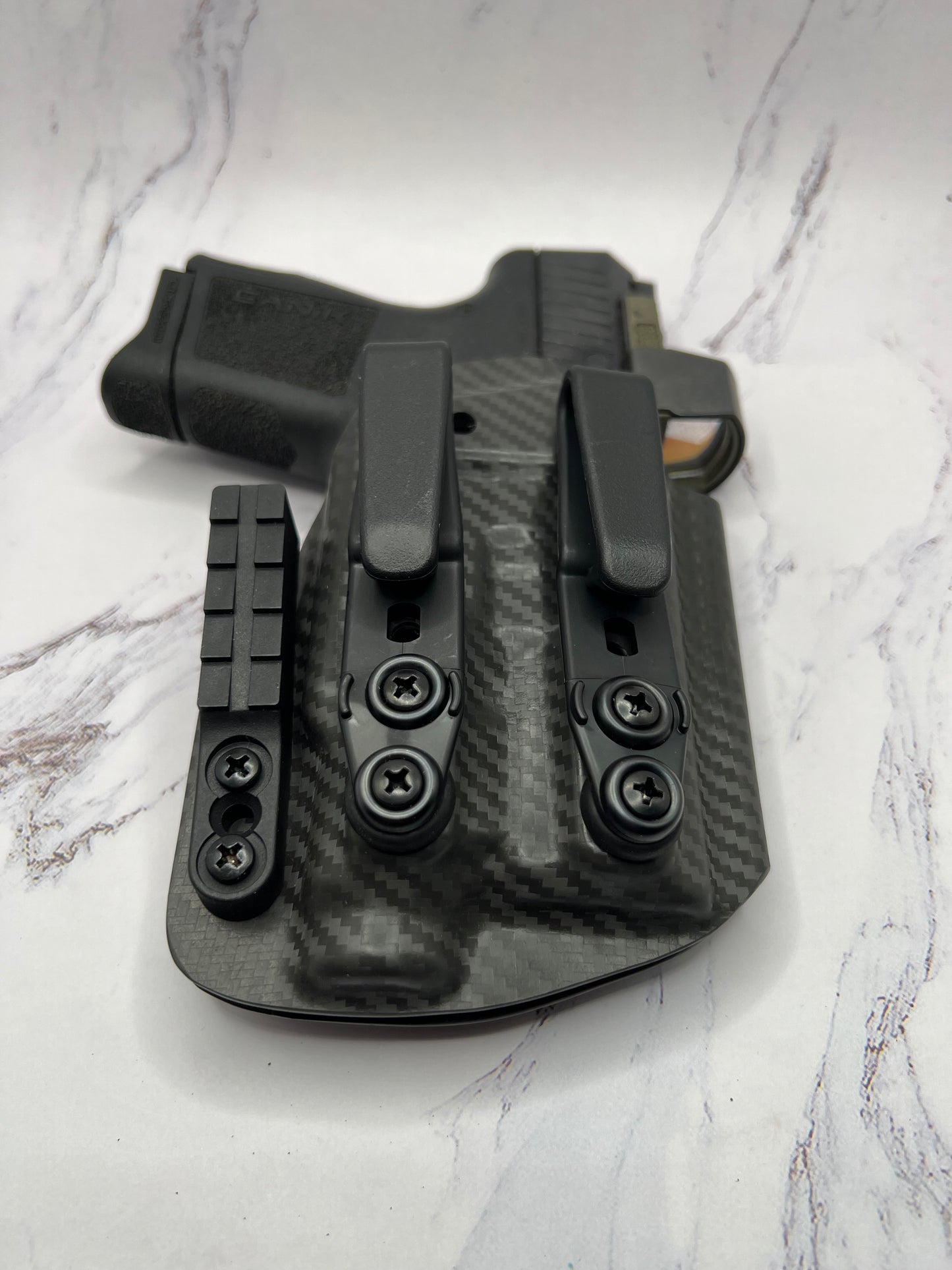 IWB Light Bearing Holster for Canik METE MC9 Pistol.