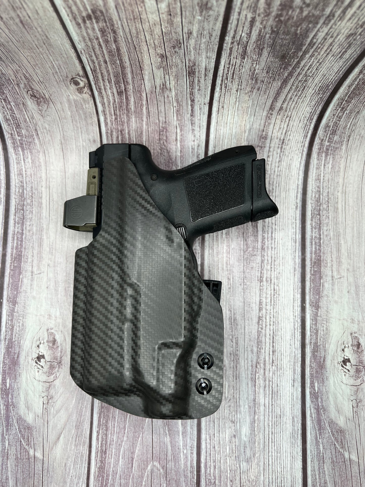 IWB Light Bearing Holster for Canik METE MC9 Pistol.