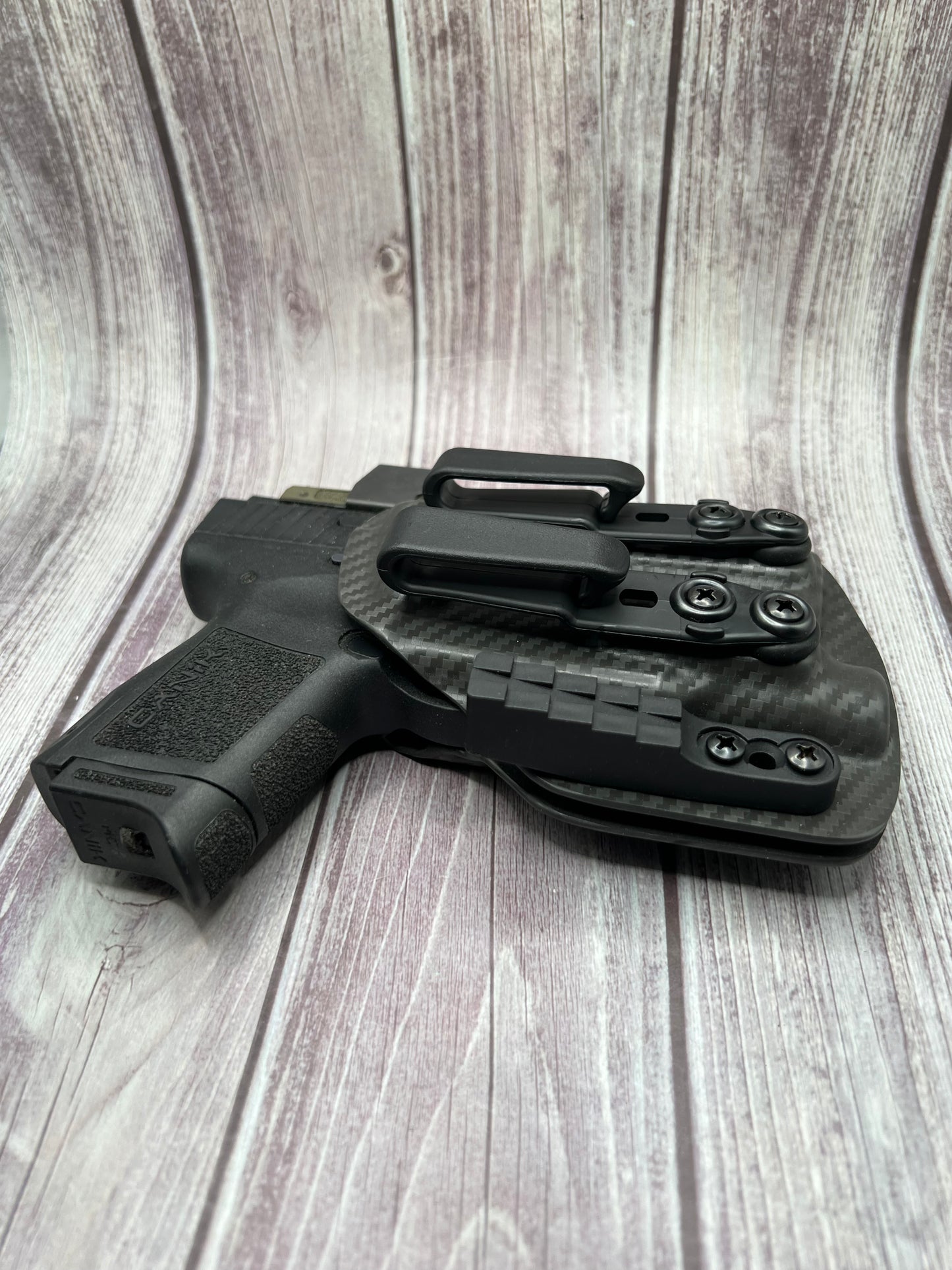 IWB Light Bearing Holster for Canik METE MC9 Pistol.