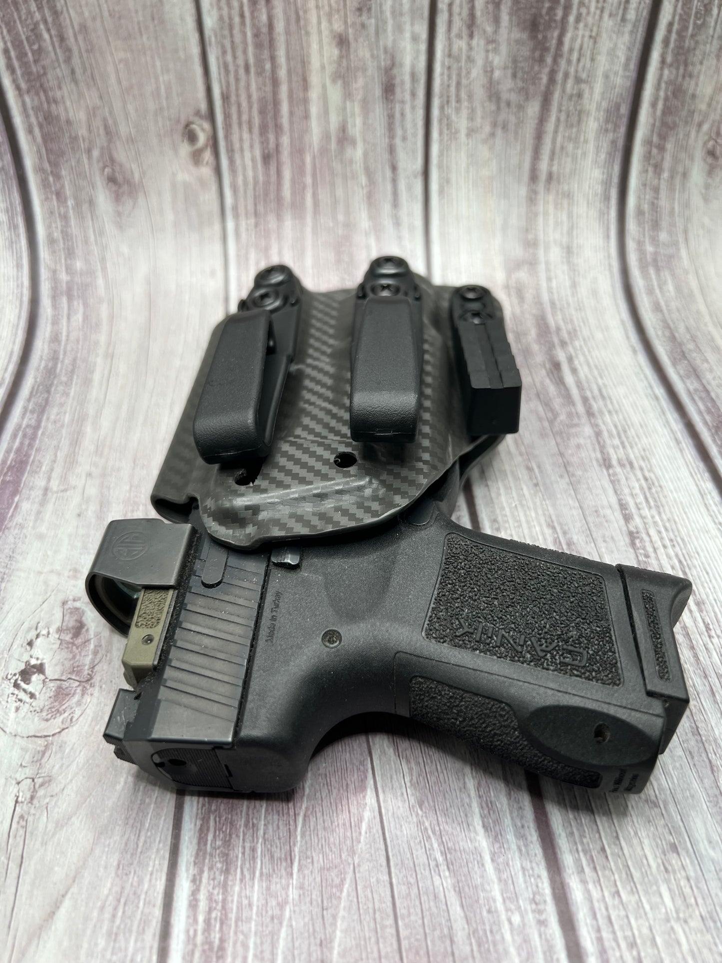 IWB Light Bearing Holster for Canik METE MC9 Pistol.