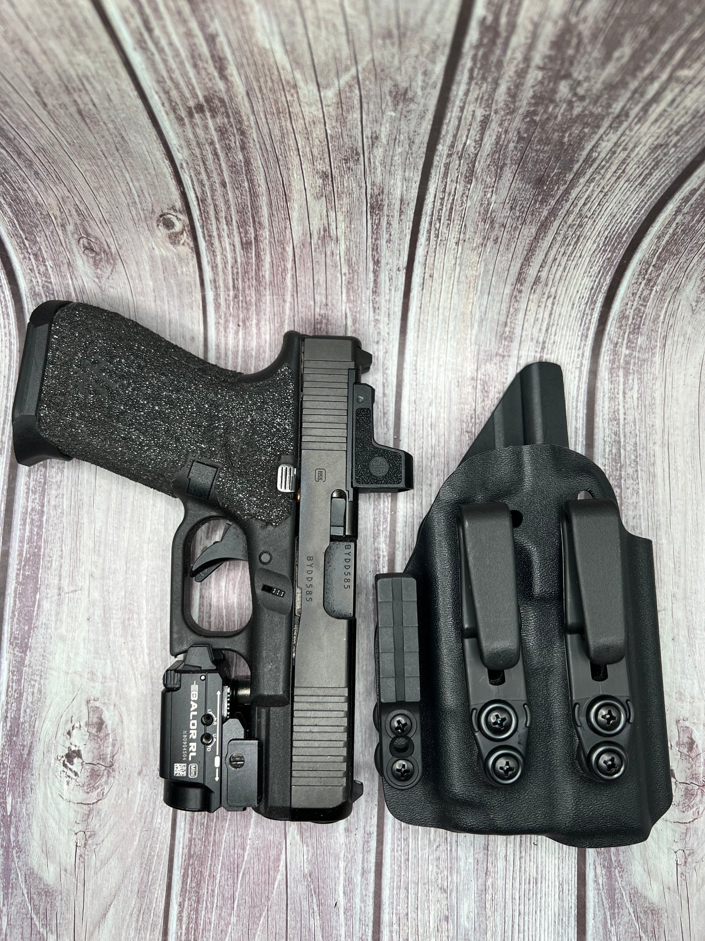 Light Bearing IWB Holster for Glock 19/19X/45  Pistol.