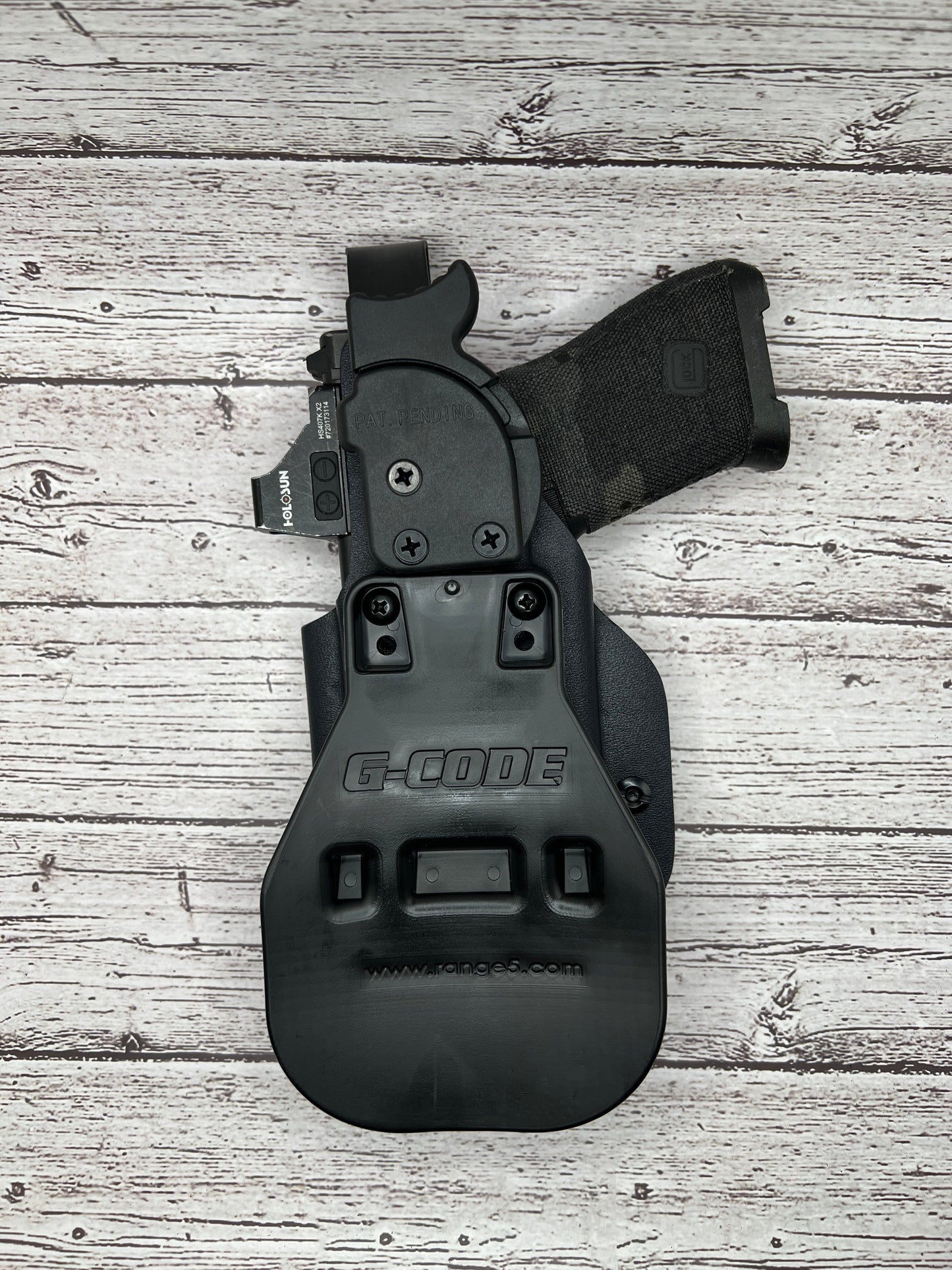 Level II Light bearing OWB Paddle Holster for Glock 43X Mos / 48 MOS Pistol Streamlight TLR-8Sub .