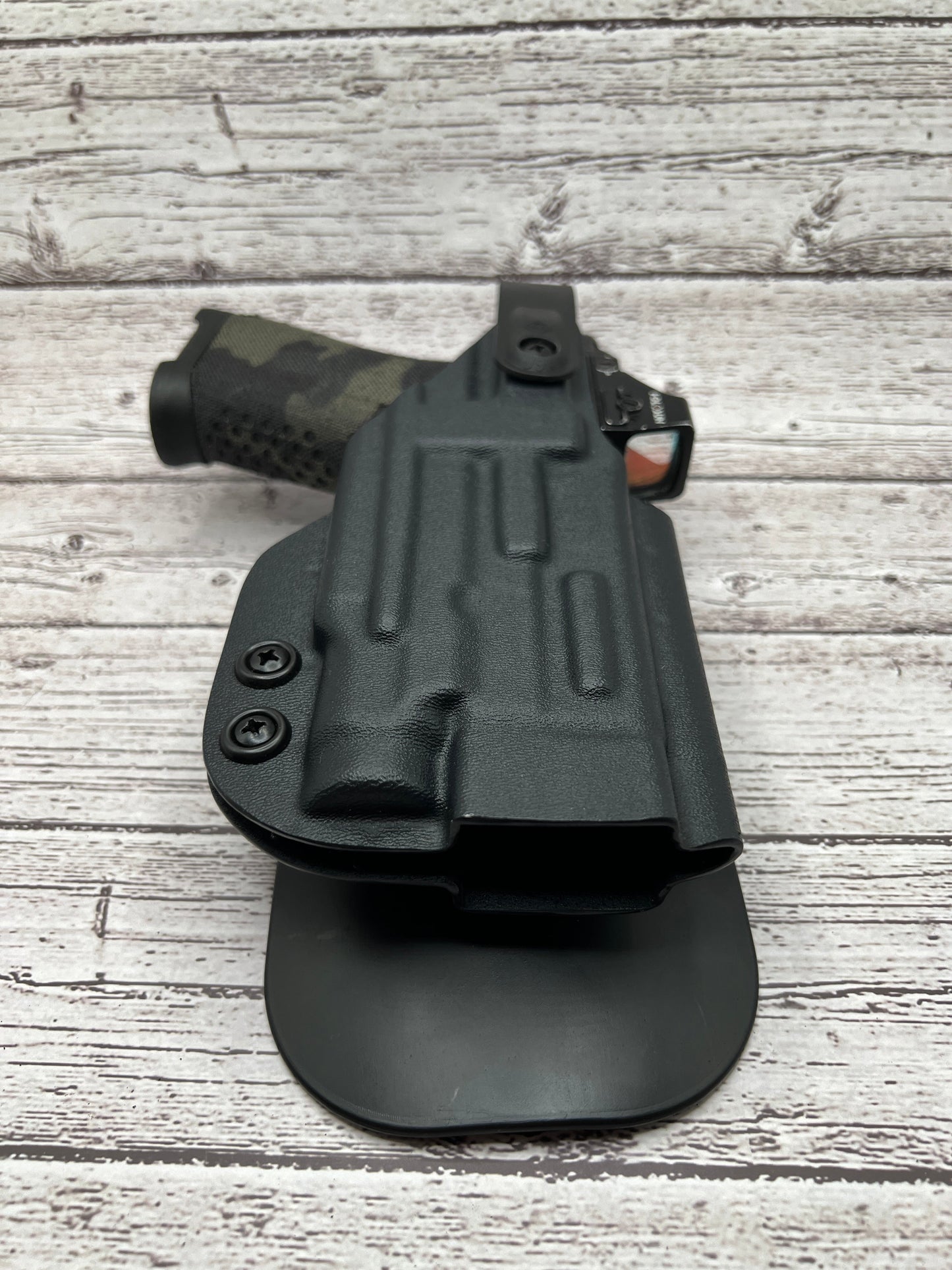 Level II Light bearing OWB Paddle Holster for Glock 43X Mos / 48 MOS Pistol Streamlight TLR-8Sub .