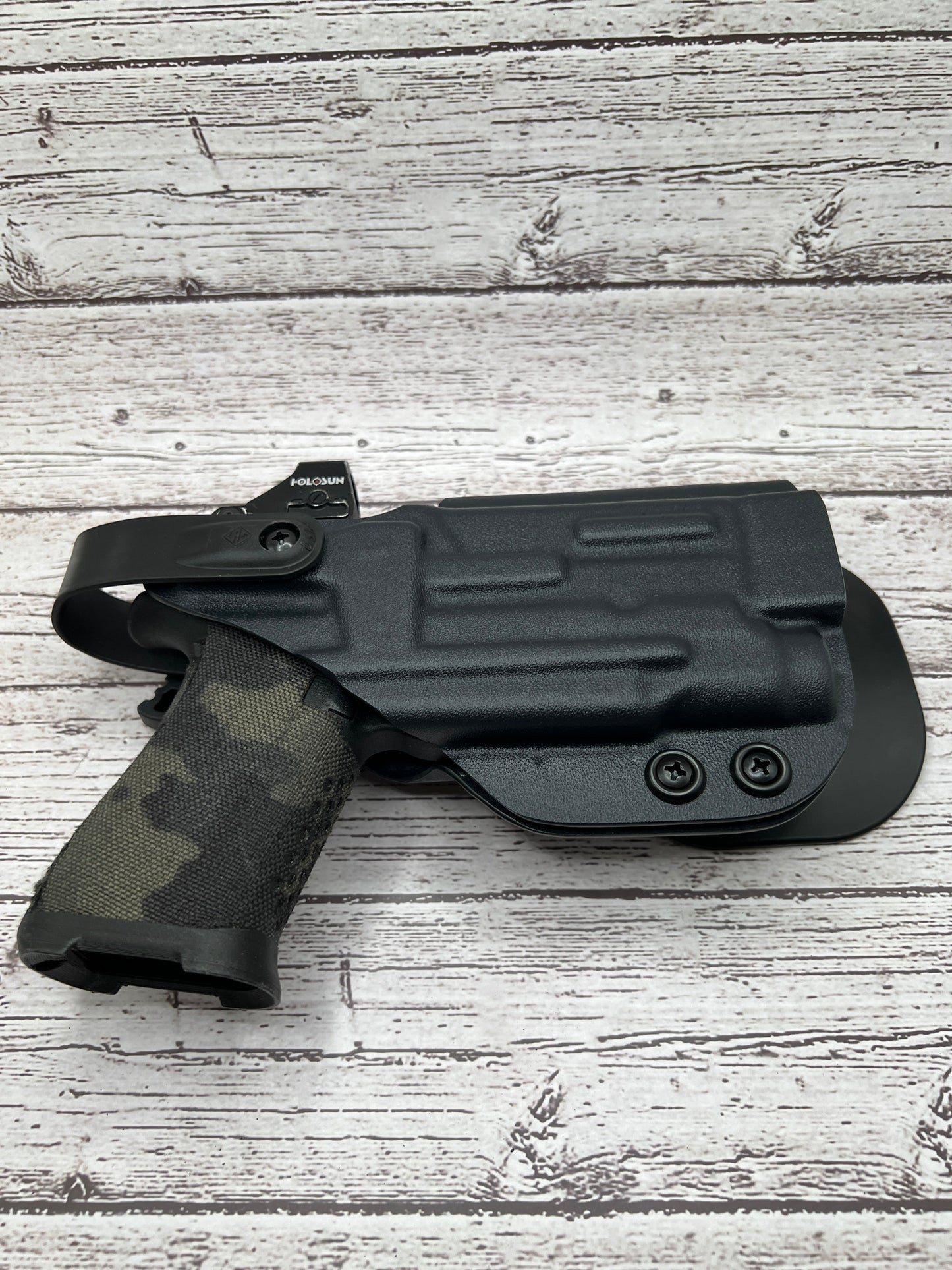 Level II Light bearing OWB Paddle Holster for Glock 43X Mos / 48 MOS Pistol Streamlight TLR-8Sub .