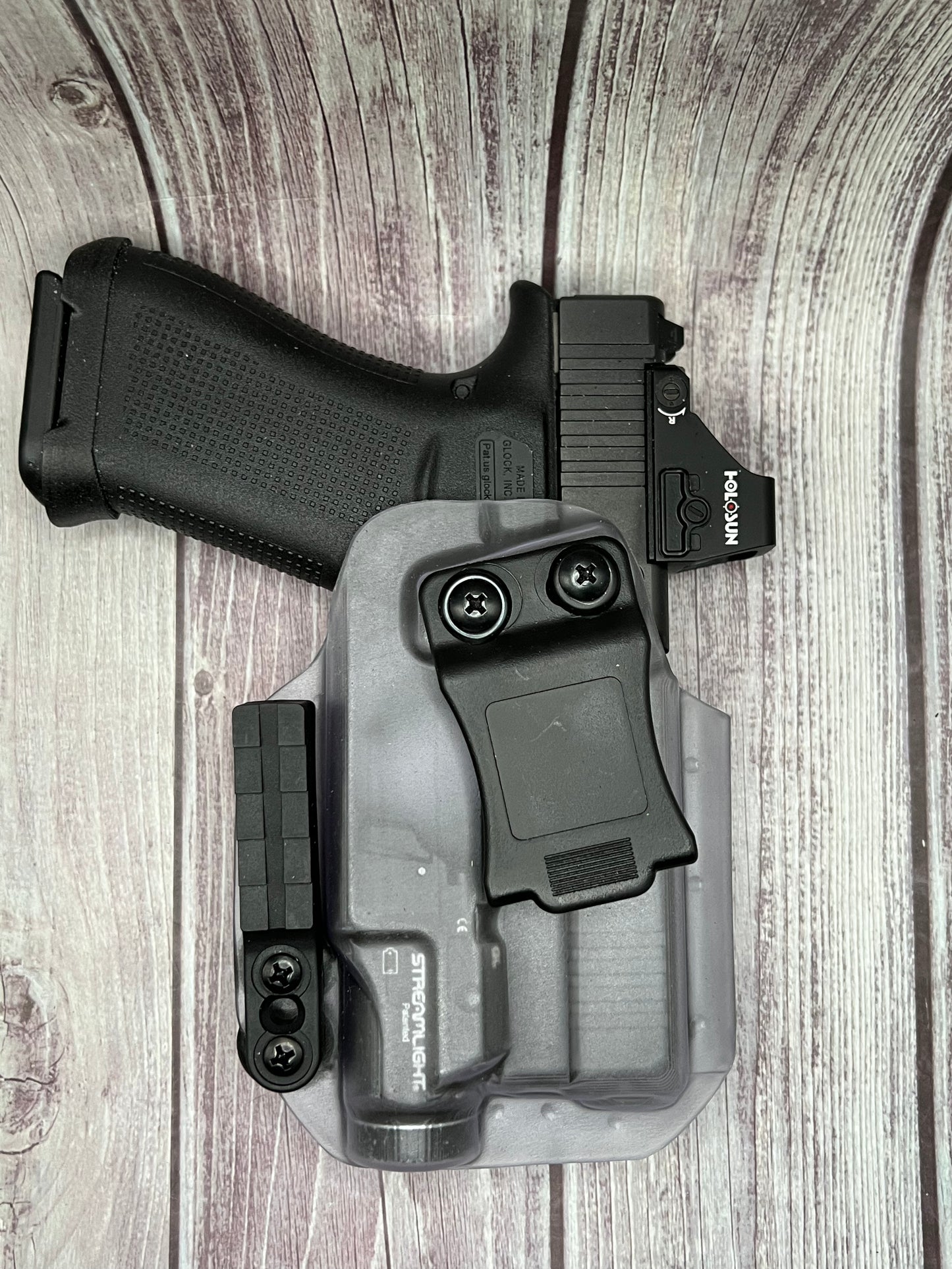 Light bearing IWB Holster for Glock 43X / 48 MOS Pistol Streamlight TLR-7Sub .