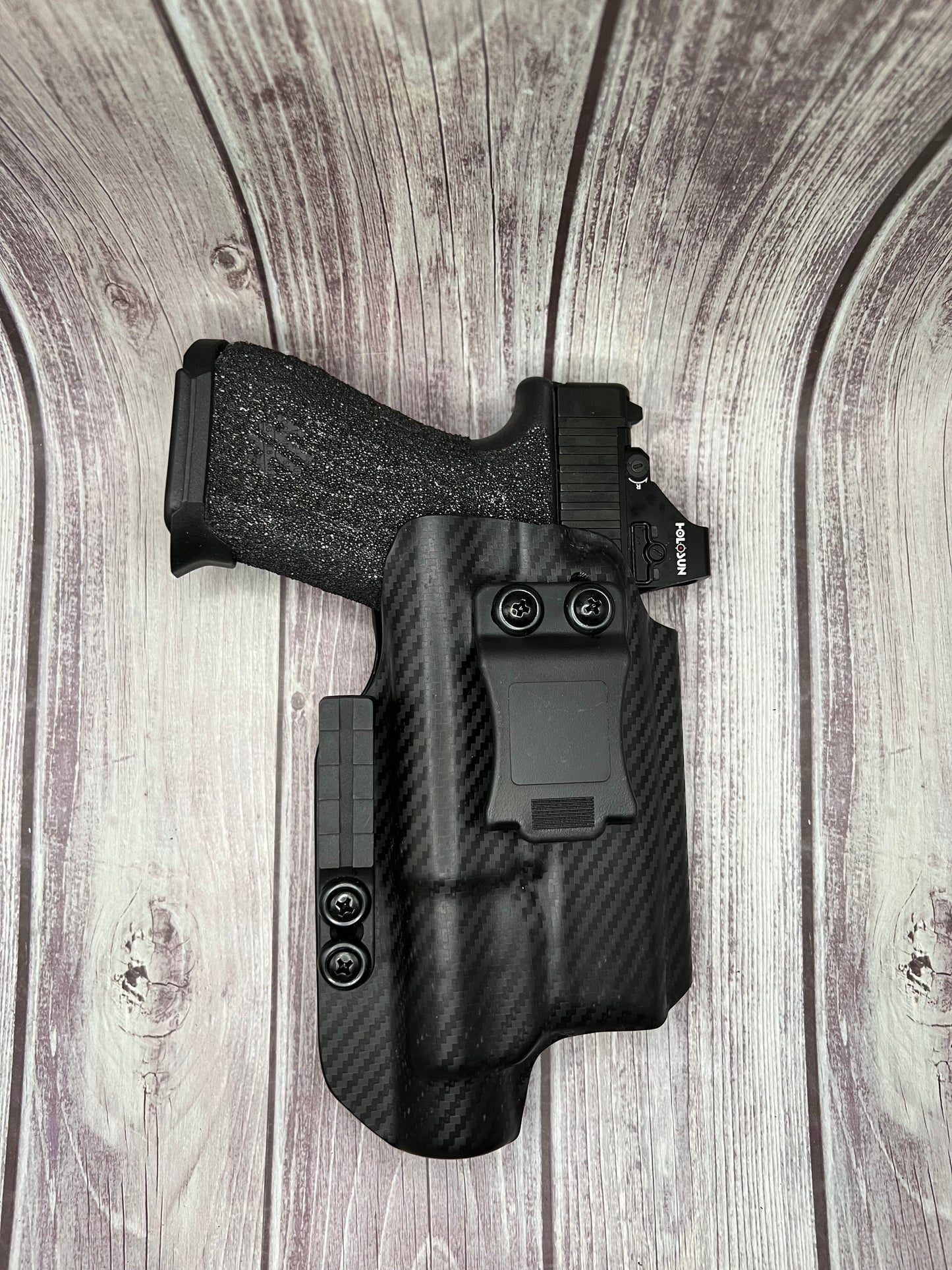 Light Bearing IWB Holster for Glock 19/19X/45 Pistol.